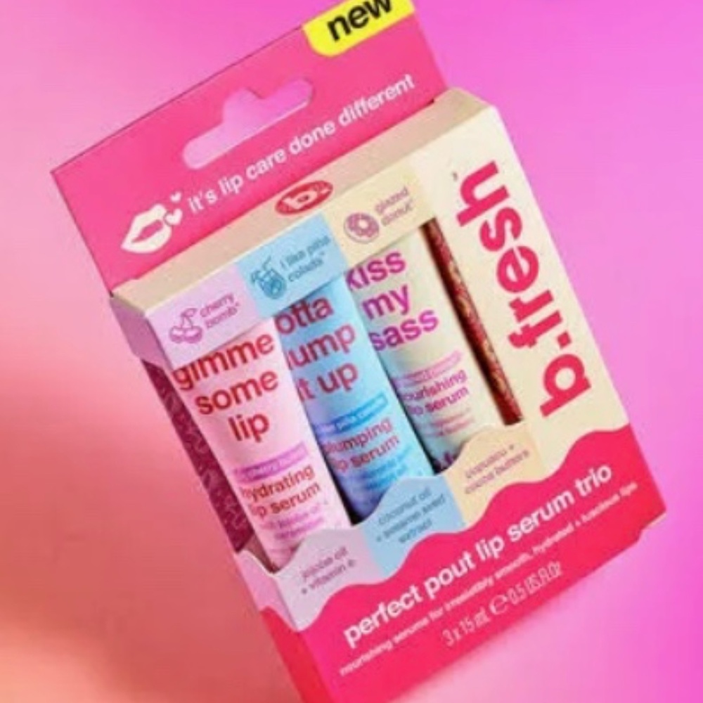 new b.fresh perfect pout lip serum trio
